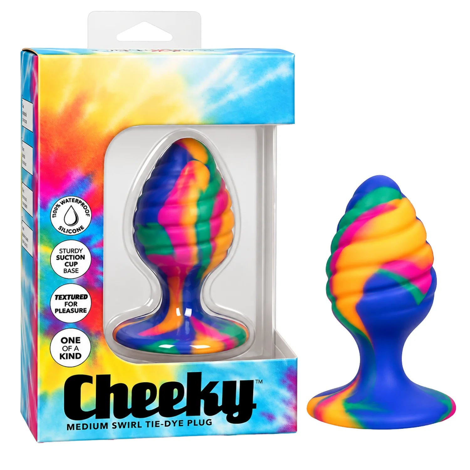Cheeky Medium Silicone Butt Plug with Suction Cup Base