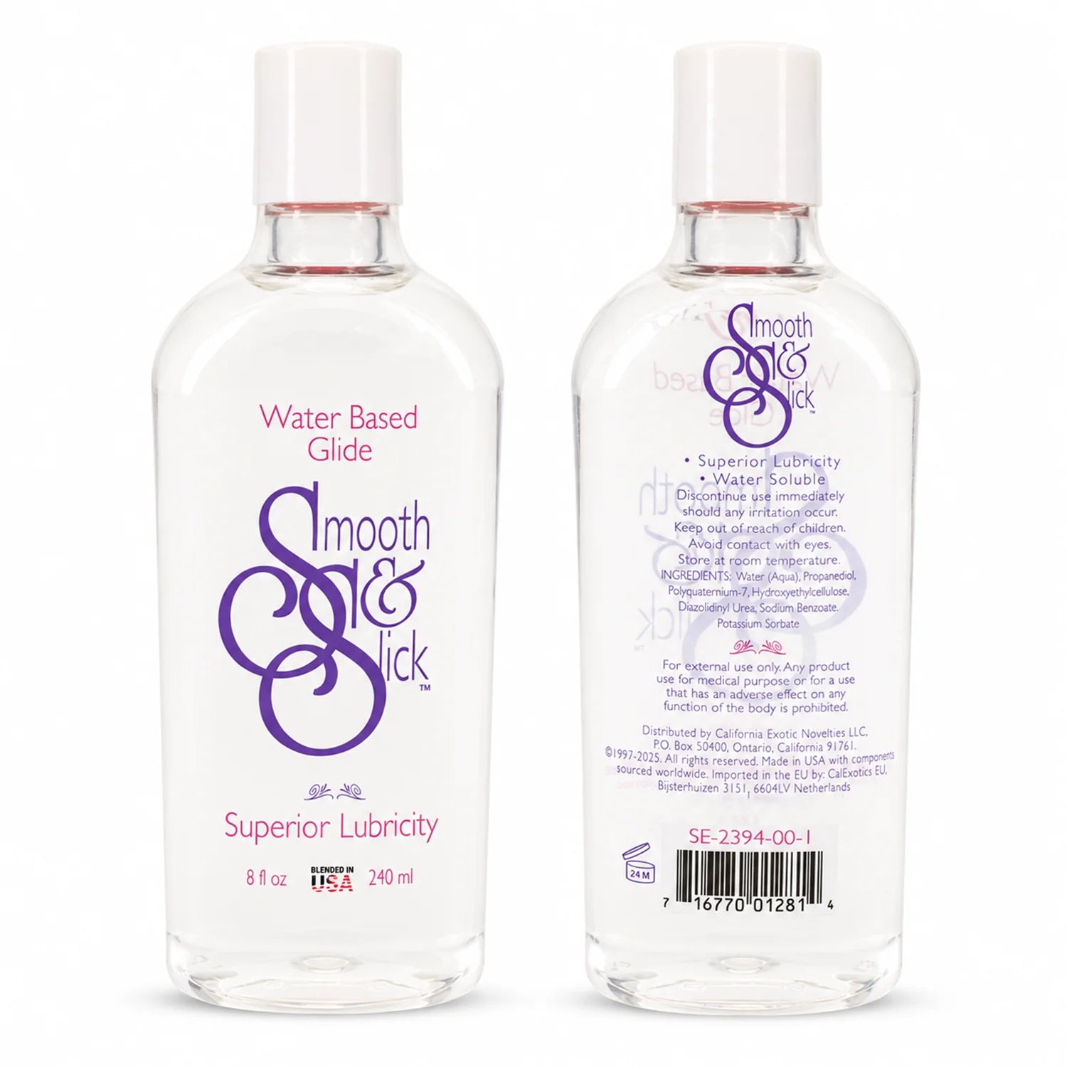 Smooth & Slick Water-Based Lubricant  for Long-Lasting Glide – 8 fl oz