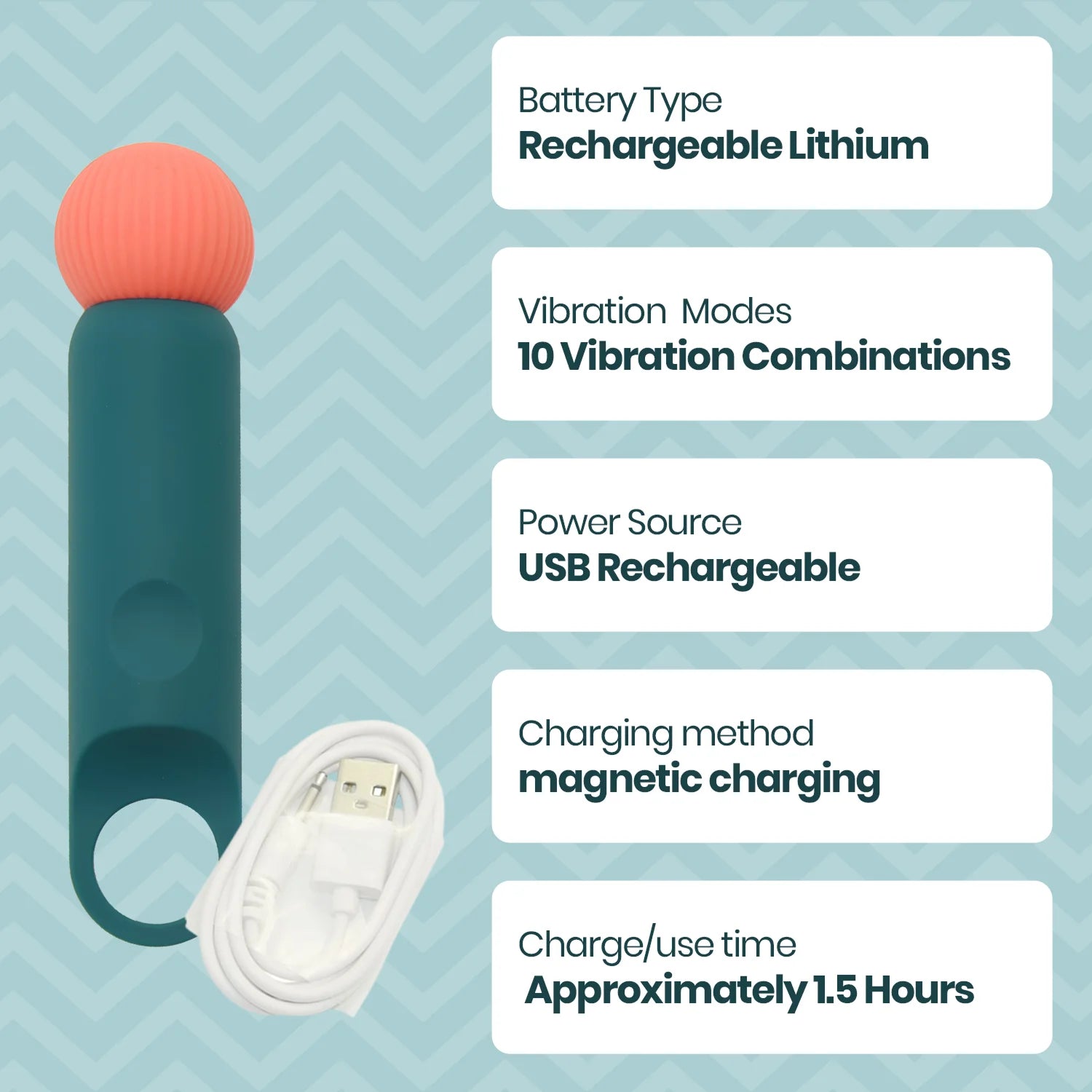 Mini Wand Personal Massager with Soft Silicone Head
