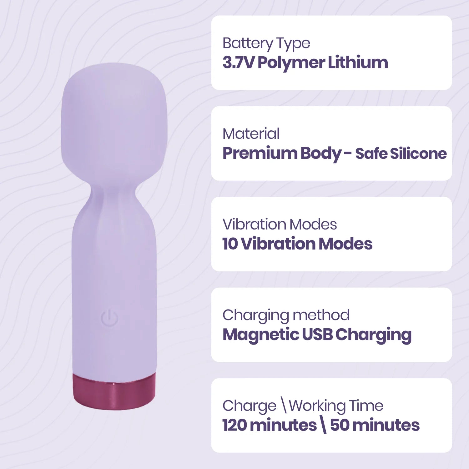 AV Wand Vibrator with 10 Vibration Modes