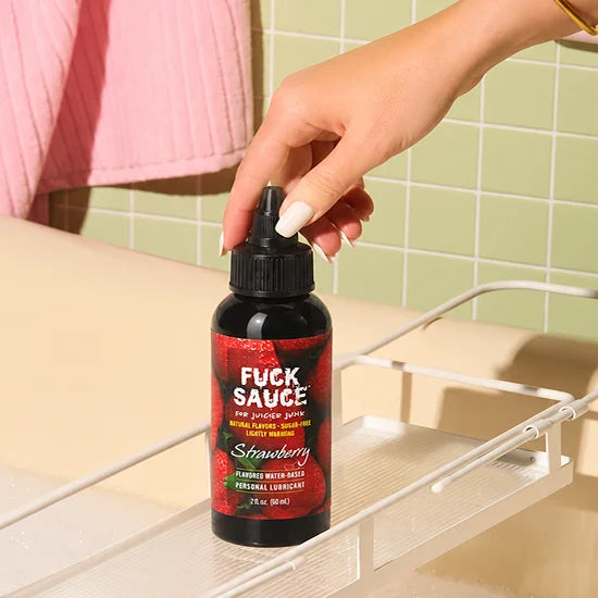 Fuck Sauce Strawberry Flavored Water-Based Lubricant – 2 fl oz
