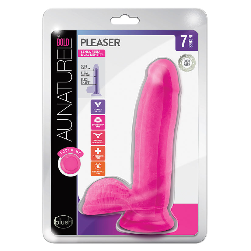 Au Naturel Bold Pleaser Dildo-Pink 7"