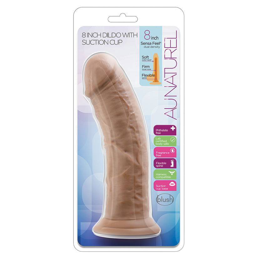 Au Naturel Dildo With Suction Cup-Mocha 8