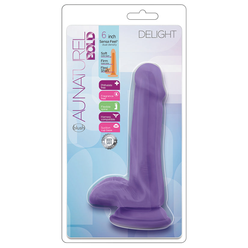 Au Naturel Bold Delight Dildo-Purple 6