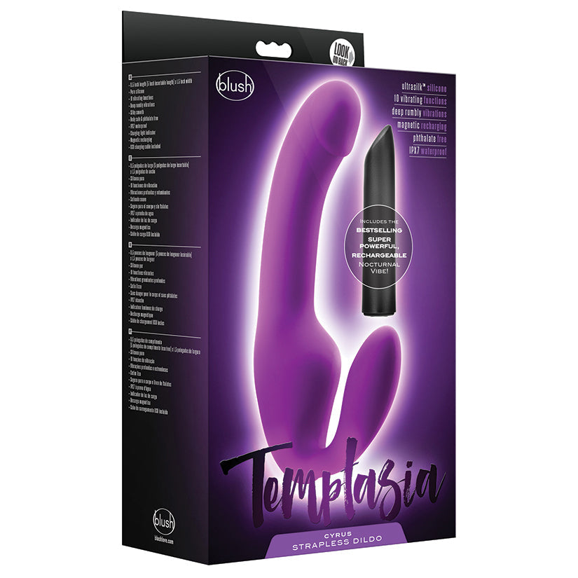 Temptasia Cyrus Strapless Silicone Dildo-Purple