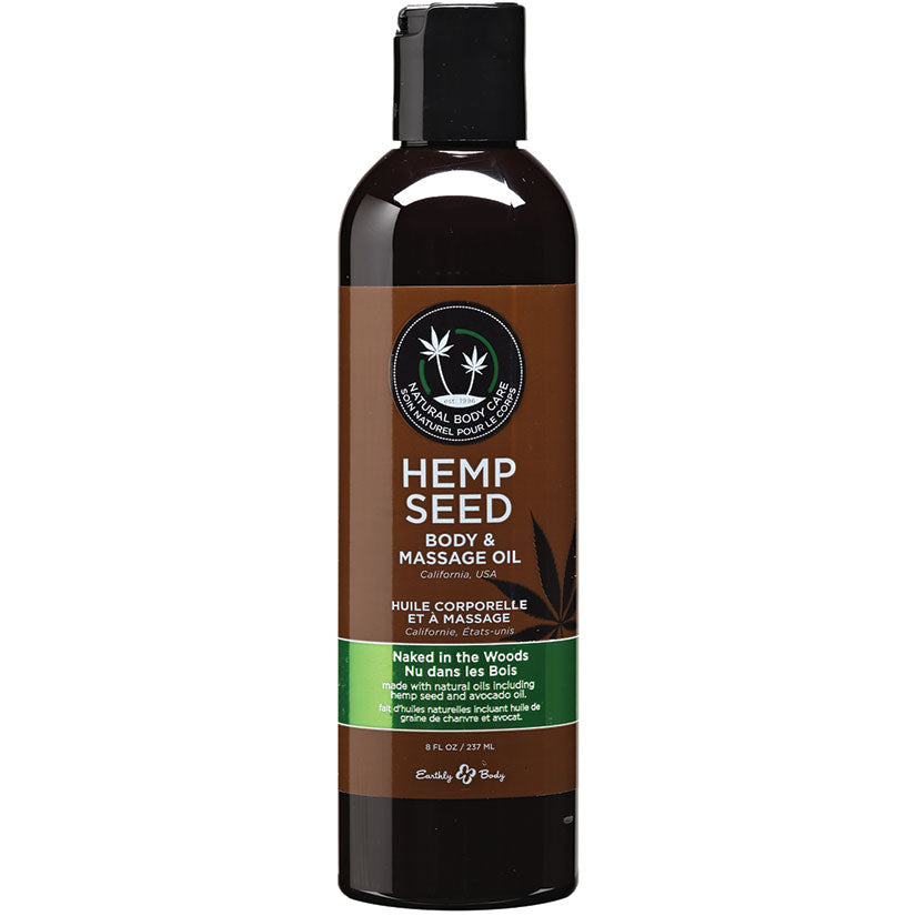 Hemp Seed Massage Oil - 8 Fl. Oz. - Naked in the Woods