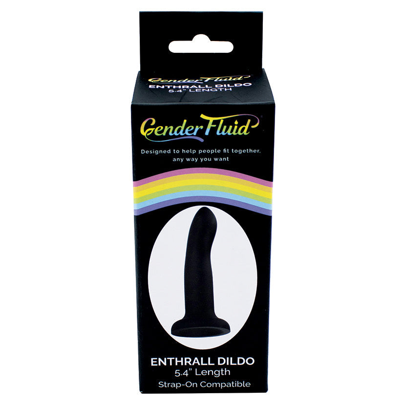 Gender Fluid Enthrall Strap On Dildo-Black 5.5"