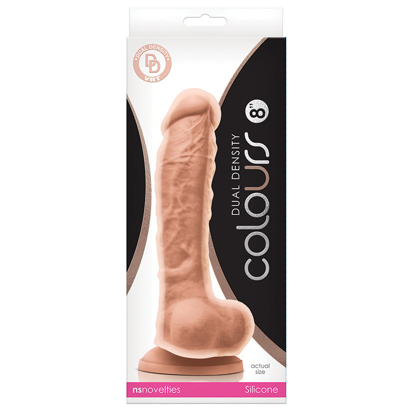 Colours Dual Density Dildo- White 8