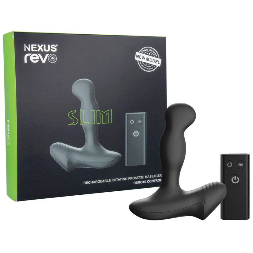 Nexus Revo Slim Rotating Prostate Massager-Black