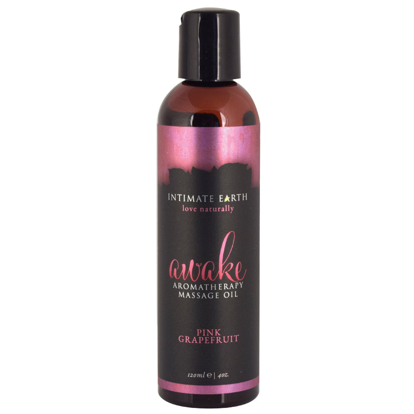 Intimate Earth Aromatherapy Oil Awake-Pink Grapefruit 4oz