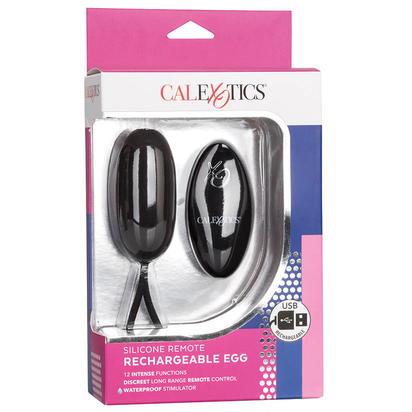Silicone Remote Rechargeable Egg - Black