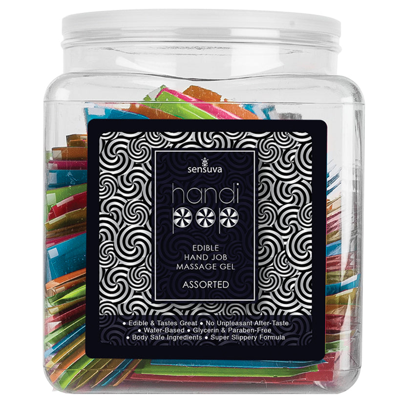 Handi-Pop Hand Job Massage Gel Foil-Assorted Tub of 100