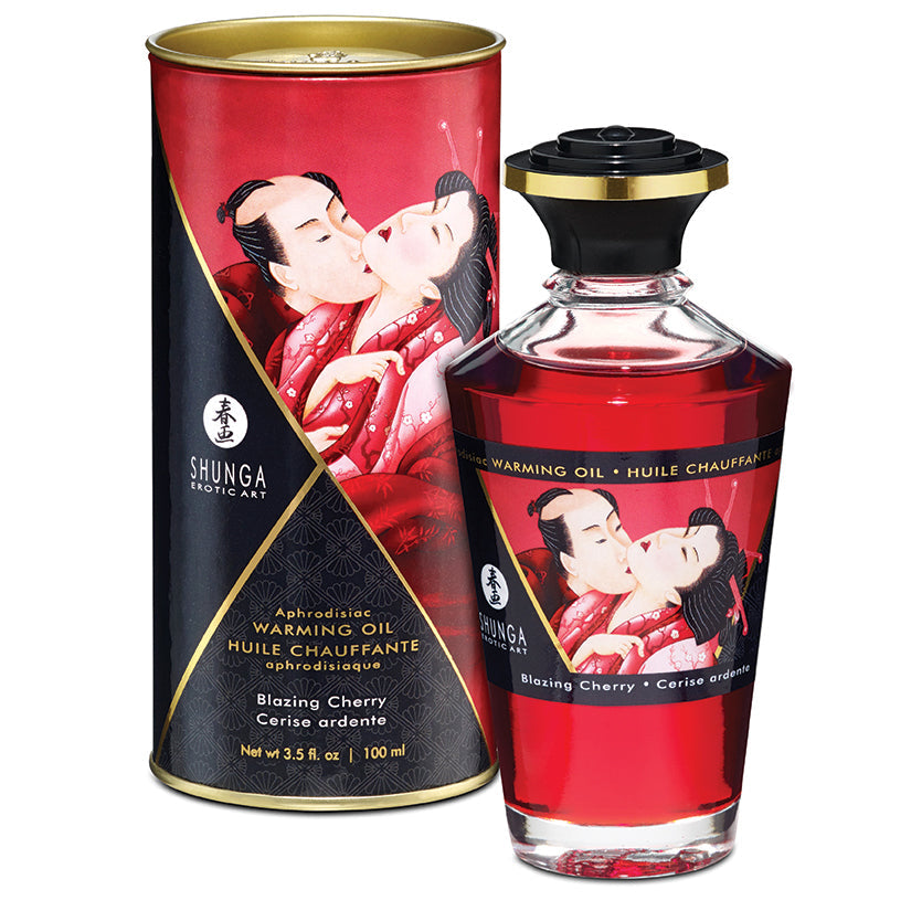 Shunga Aphrodisiac Oil-Blazing Cherry 3.5oz