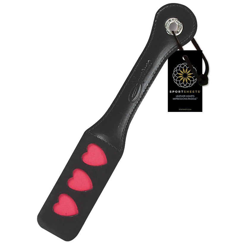 Sportsheets Leather Impression Paddle-Heart 12"